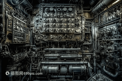 工业机械的复杂性摄影图